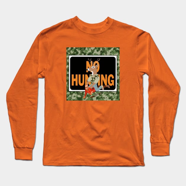 DEER HUNTER Long Sleeve T-Shirt by DRAWGENIUS